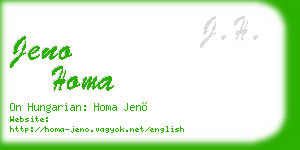 jeno homa business card