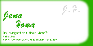 jeno homa business card